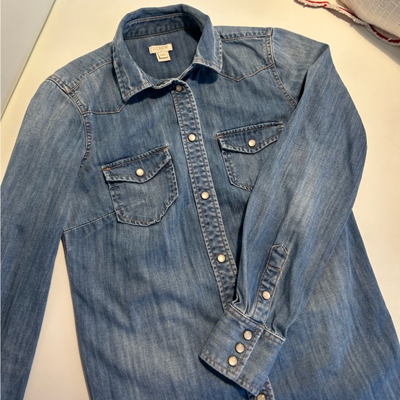 J.Crew Chambray Shirt - Picture 2 of 3